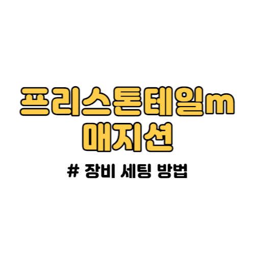 프리스톤테일m 매지션 장비 단 2가지로..