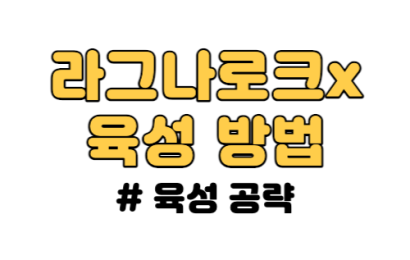 라그나로크x 육성 방법