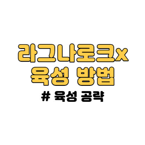 라그나로크x 육성 방법